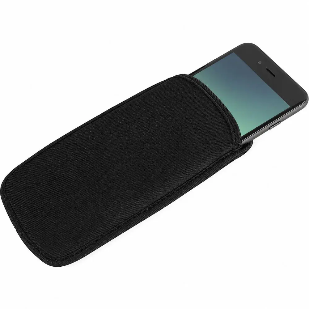 Фото Прочный неопреновый чехол для телефона, устойчивый к царапинам и ударам, защитная сумка для телефона, черный цвет, чехол для телефона №4