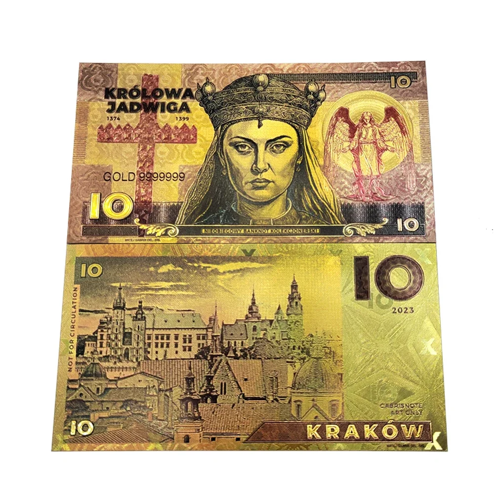 

Золотые банкноты Polska KROLOWA