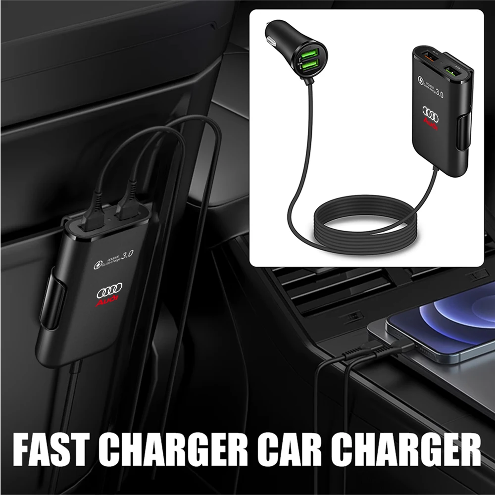 Автомобильное зарядное устройство с двумя USB-портами адаптер для быстрой зарядки