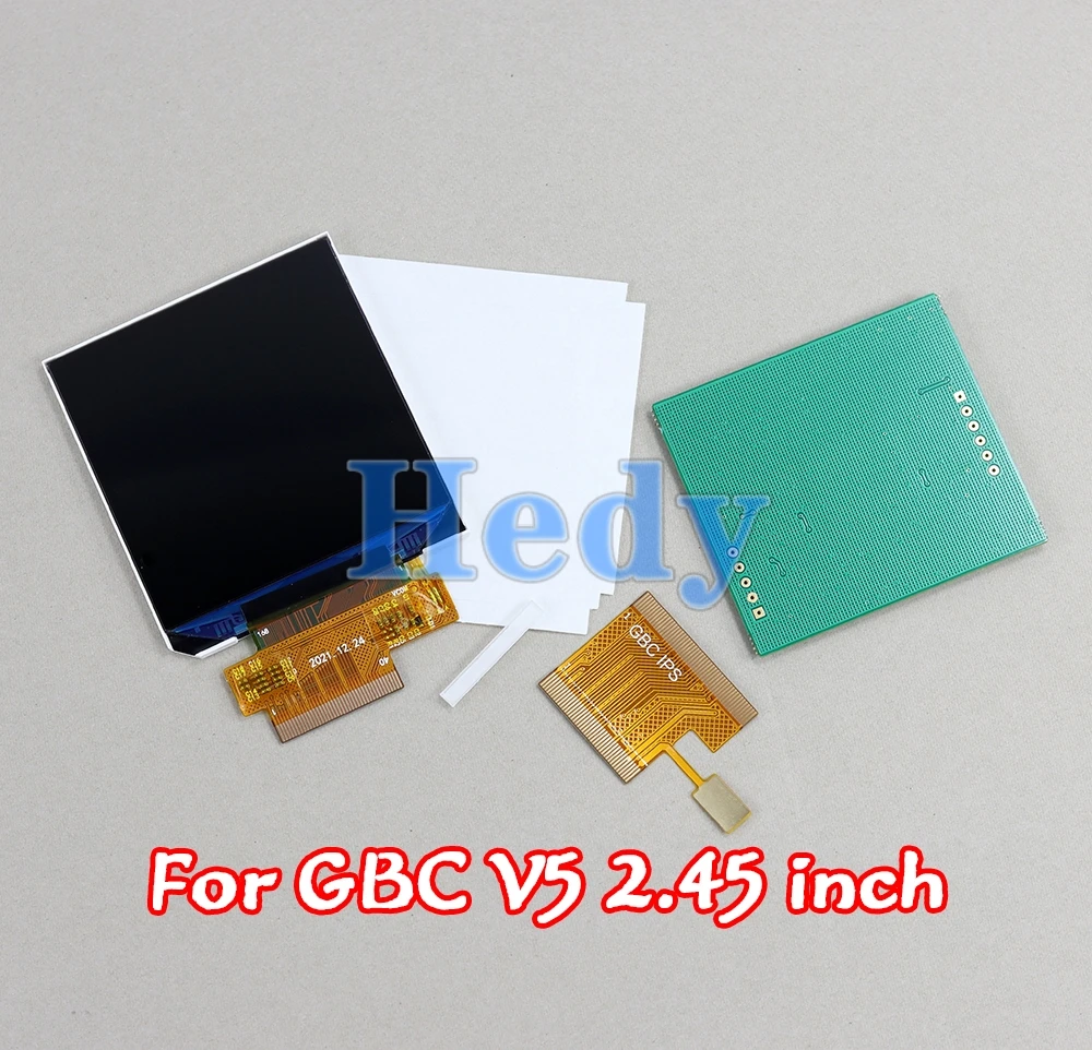 

5 комплектов, оригинальный размер, Новый ЖК-экран 2,45 дюйма с высокой яркостью для Nintendo Gameboy Color GBC LCD, не нужно резать корпус