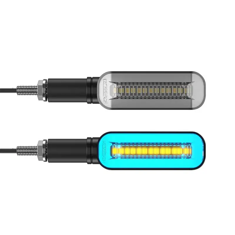 

Motorcycle Turn Signal Light LED Chips Flashing Indicator Lamp With Rubber Lamp Handle Warning Effect For Night Cycling Riding