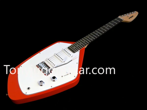 

Custom 6 Strings VOX Mark V Teardrop Phantom Solid Body Red Electric Guitar 3 Single Coil Pickups, Tremolo Tailpiece,