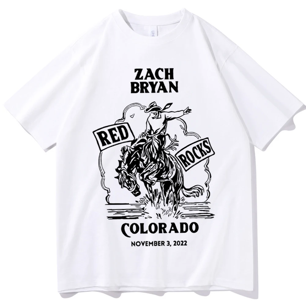 Рубашка Zach Bryan музыкальная рубашка подарок для Fan Merch рубашки с круглым вырезом и