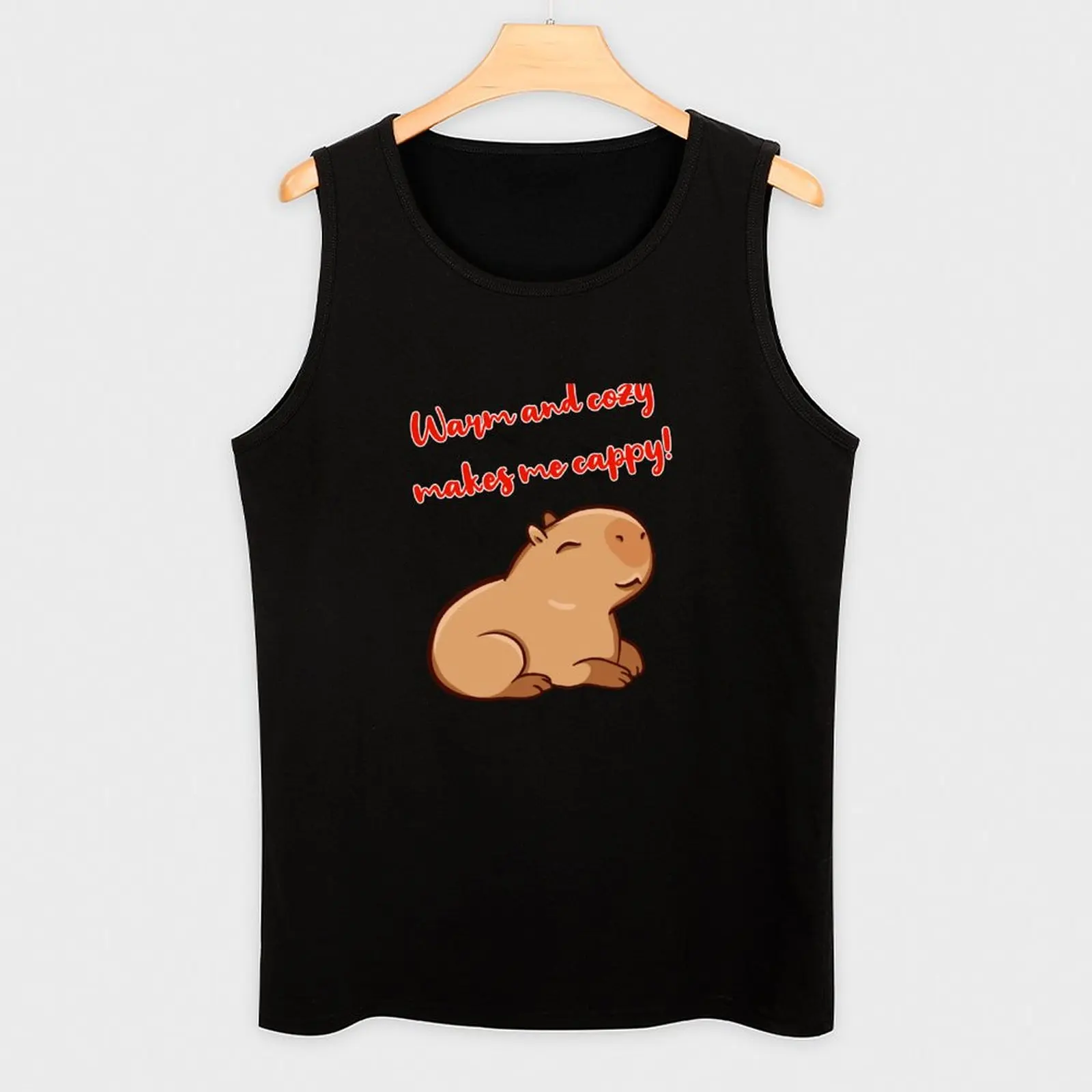 Фото Теплая уютная майка Cappy Capybara для мужчин, летняя одежда, мужской жилет 2025 года, мужские майки №3