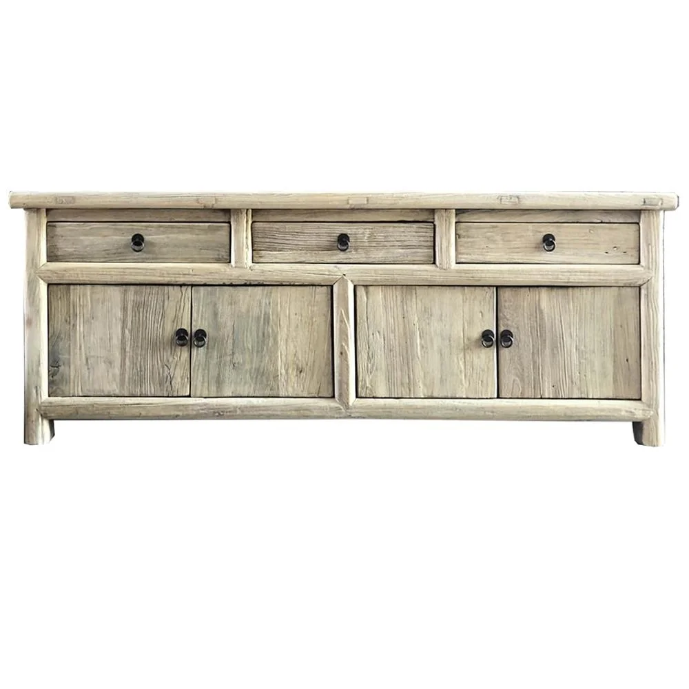 Natural Wooden Chest Drawers Living Room Tv Cabinet