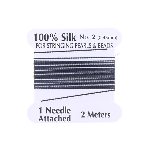 Шелковый шнур для бижутерии, 2#, 0,45 мм, 10 шт.
