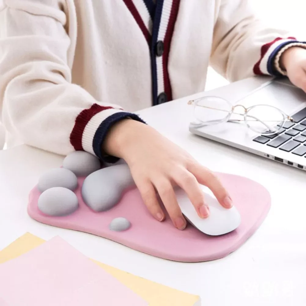 

Cute Cat Paw Mouse Pad Kawaii Gaming Desk Pad Nonslip Silicone Mice Mat Table Mat Laptop Game Computer Keyboard Desk Set