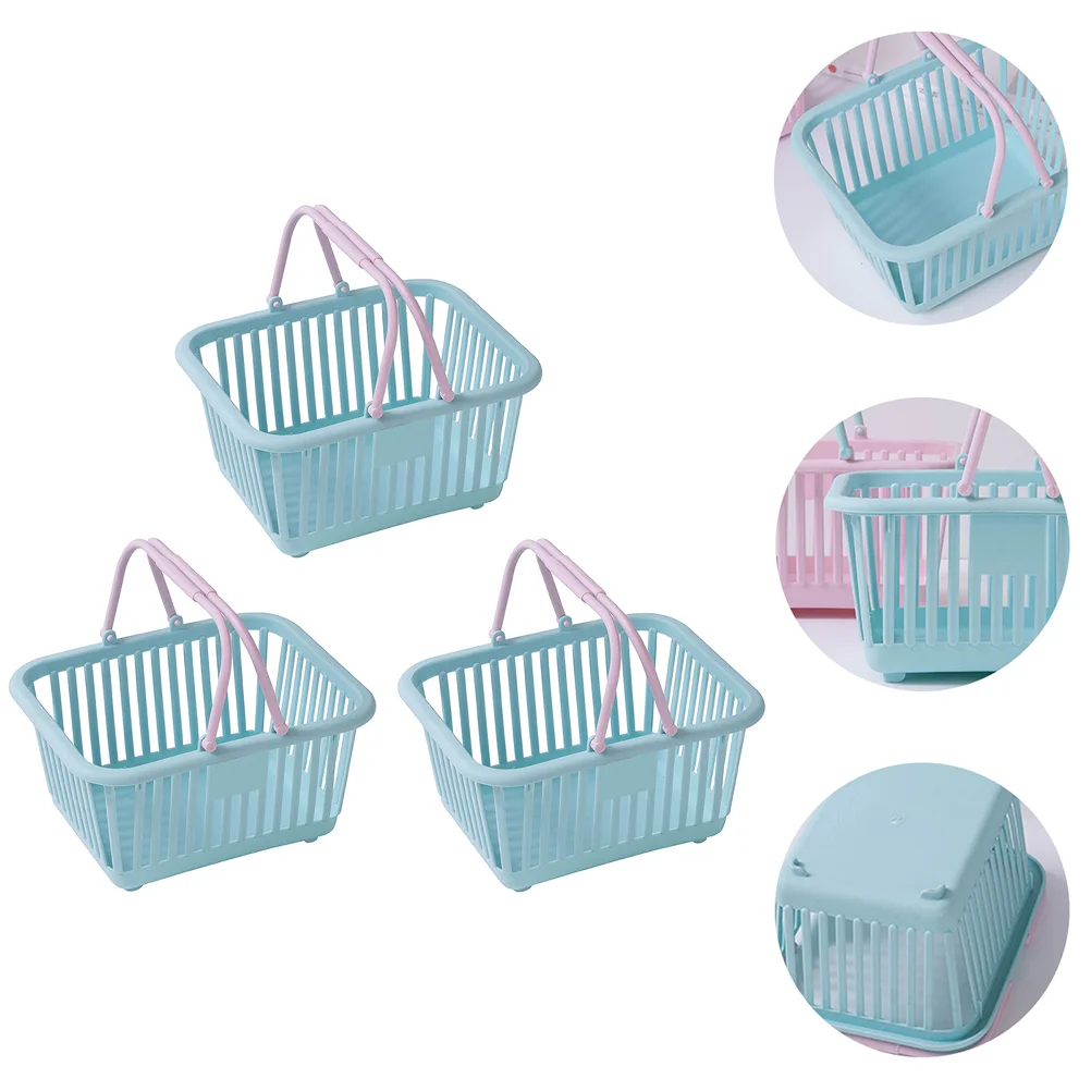 

Basket Shopping Grocery Toy Mini Storage Kids Portable Toys Picnic Organizer Small Baskets Play Cart Container Handleplastic