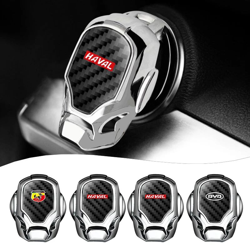 

1Pcs Car Logo One-Key Start Button Ignition Device Stickers Car Goods For BYD Accessories S6 Repuestos F0 F3 G3 F3r Car Styling