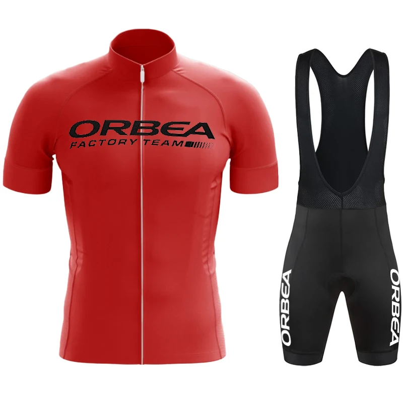 

Комплект велосипедной одежды ORBEA, Красная Трикотажная Одежда для горных велосипедов, быстросохнущая велосипедная одежда, мужская короткая ...