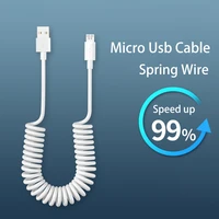 3a micro usb cable fast charging for samsung xiaomi mobile phone accessories usb charger data cable car spring charging cable