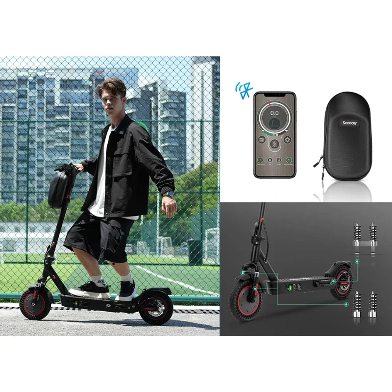 2-х колесные складные амортизирующие шины iScooter iX6 и i9Max мощностью 1000 Вт