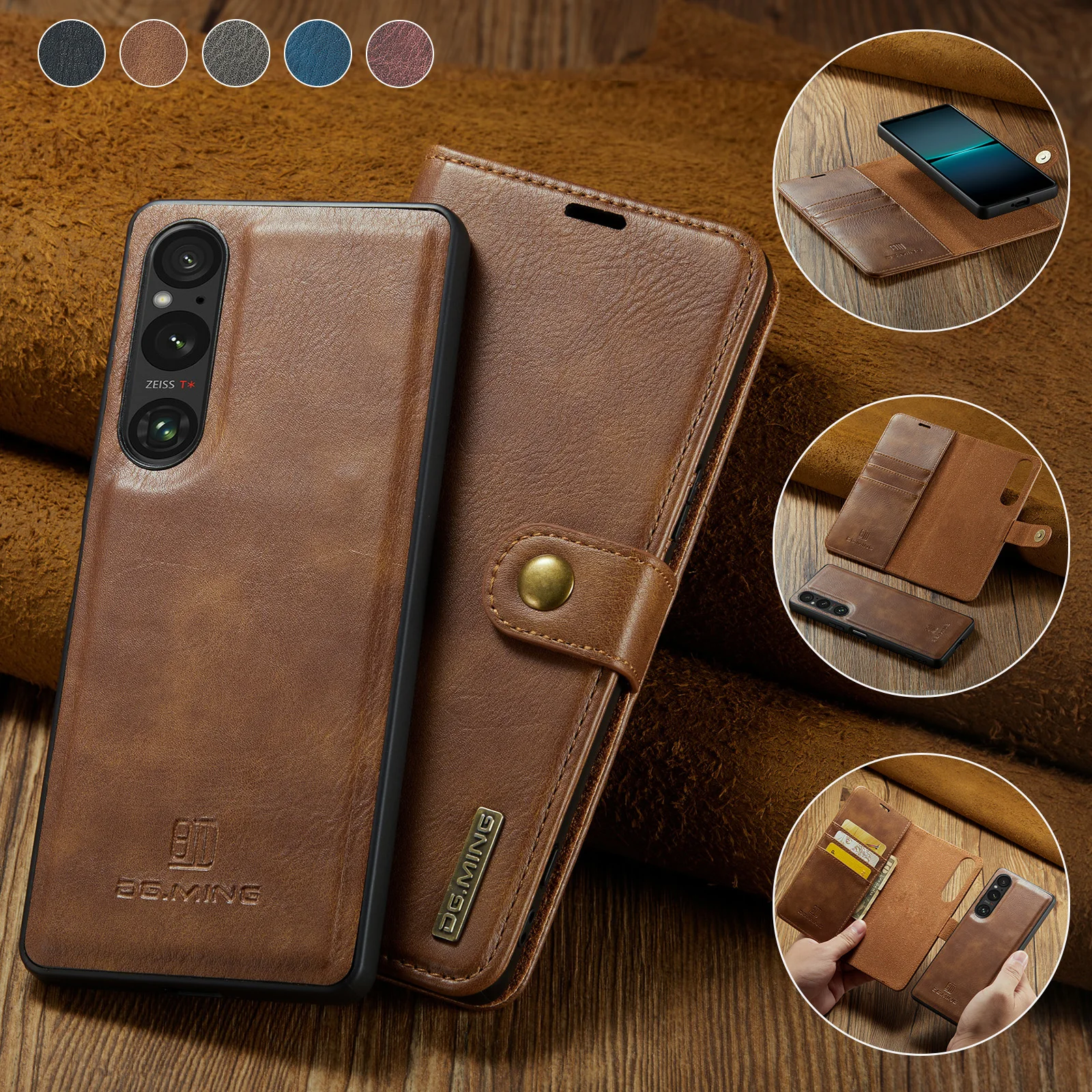 

Съемный магнитный кожаный чехол для телефона Sony Xerpia 10 5 Ⅴ, кошелек, держатель для карт, Магнитный ПУ чехол с откидной подставкой, Карманный чехол