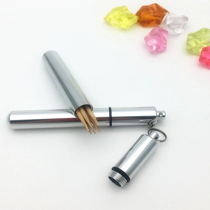 

Portable Rustproof Stand For Toothpick Durable Stainless Steel Toothpick Holder Outdoor Travel Seal Storage Container Box Case