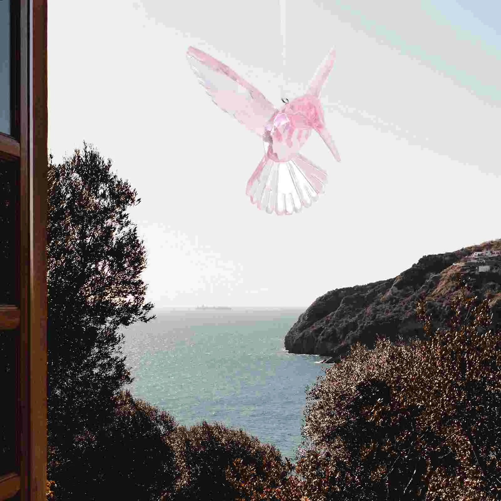 3 шт. хрустальный кулон в виде птицы подвесной декор колибри акриловый орнамент