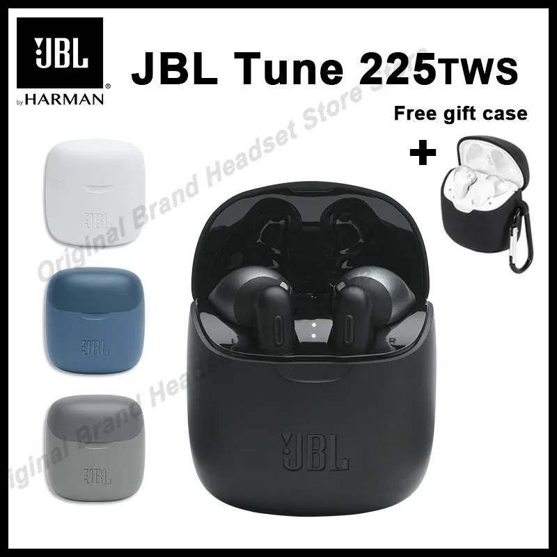 

Original JBL Tune 225 TWS Wireless Bluetooth Headset Stereo Headphones Sports Running Earphone JBL T225TWS with mic Free case