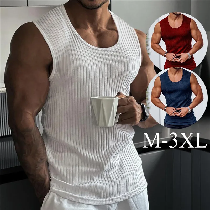 

2023 Summer New Men Vest Gym Tank Top Men Fitness Exercise Sports Undershirt Gyms Train Fit Vests Mesh Singlets Muscle Tops