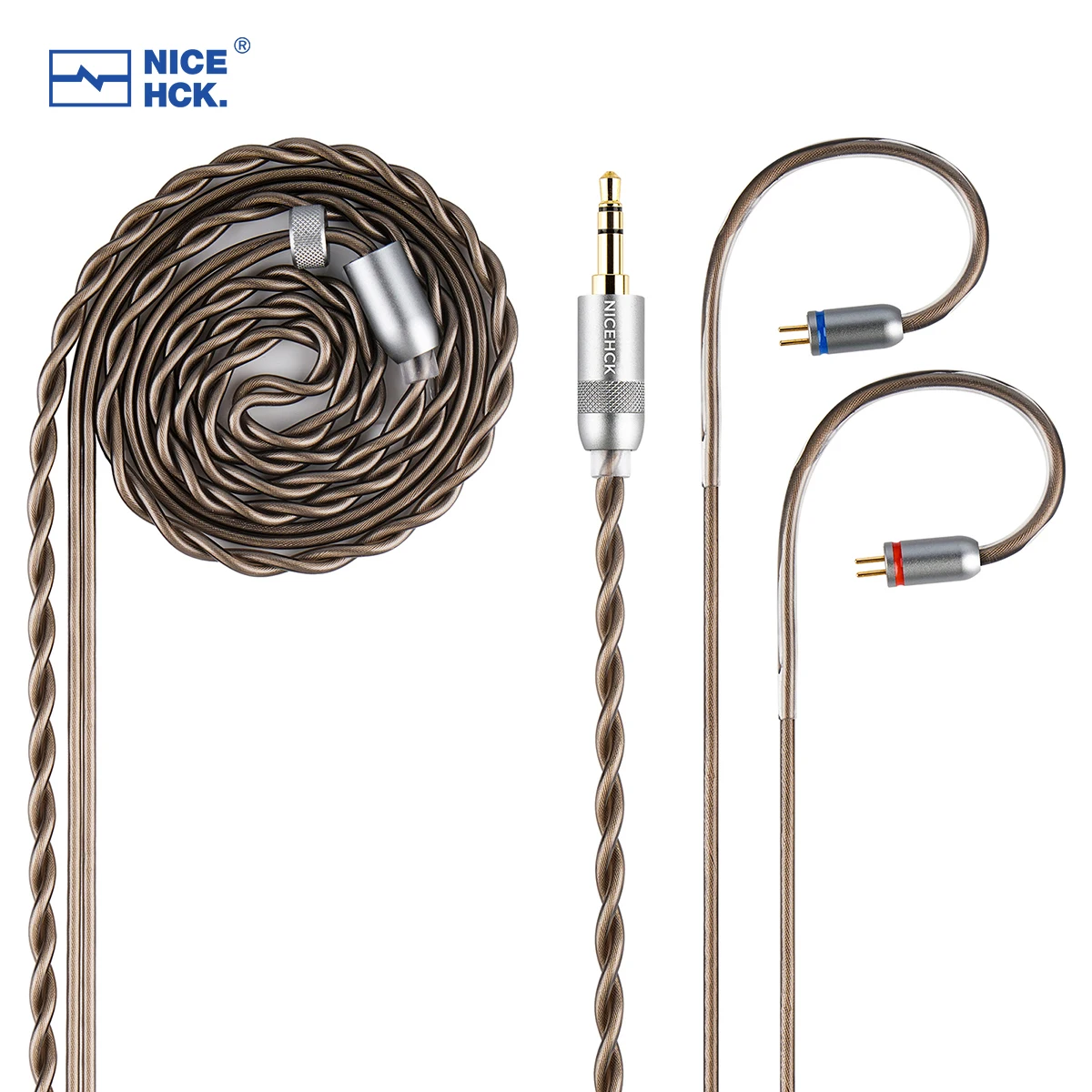 Оригинальный Hi-Fi кабель NiceHCK NX8 Premium OCC + посеребренные смешанные наушники-вкладыши