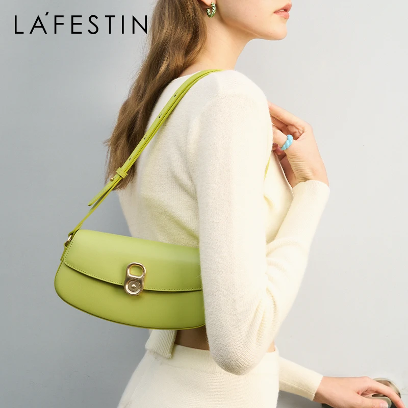 

LA FESTIN 2022 New Original Spring and Summer Niche Shoulder Purse Fashion Luxury Texture Crossbody Underam Saddle Bag for Women