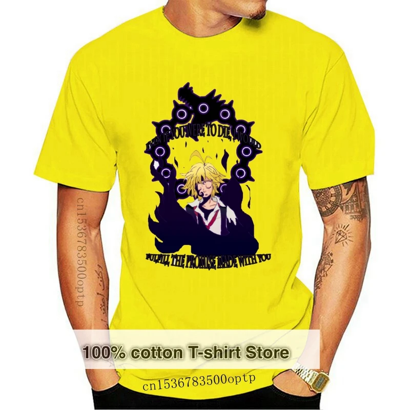 

one yona 7 Deadly Sins T Shirt Meliodas Sin Of Wrath T-Shirt Funny Casual Tee Shirt Men Short Sleeve Oversize 100% Cotton Tshirt