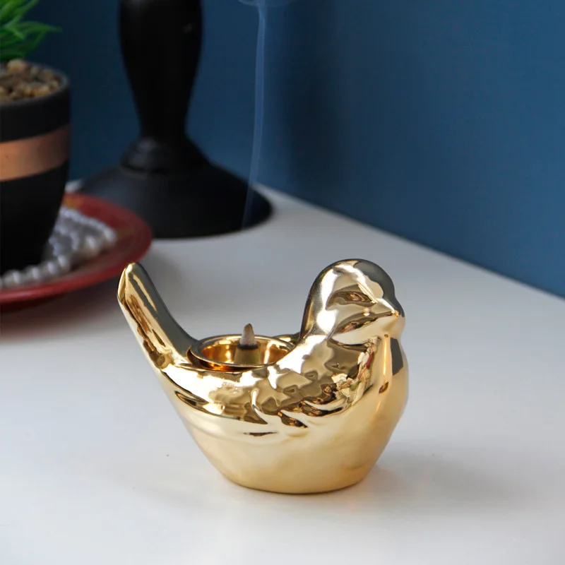 

Creative Golden Middle East Arab Incense Burner Bird Incense Burner Ornaments Desktop Decoration