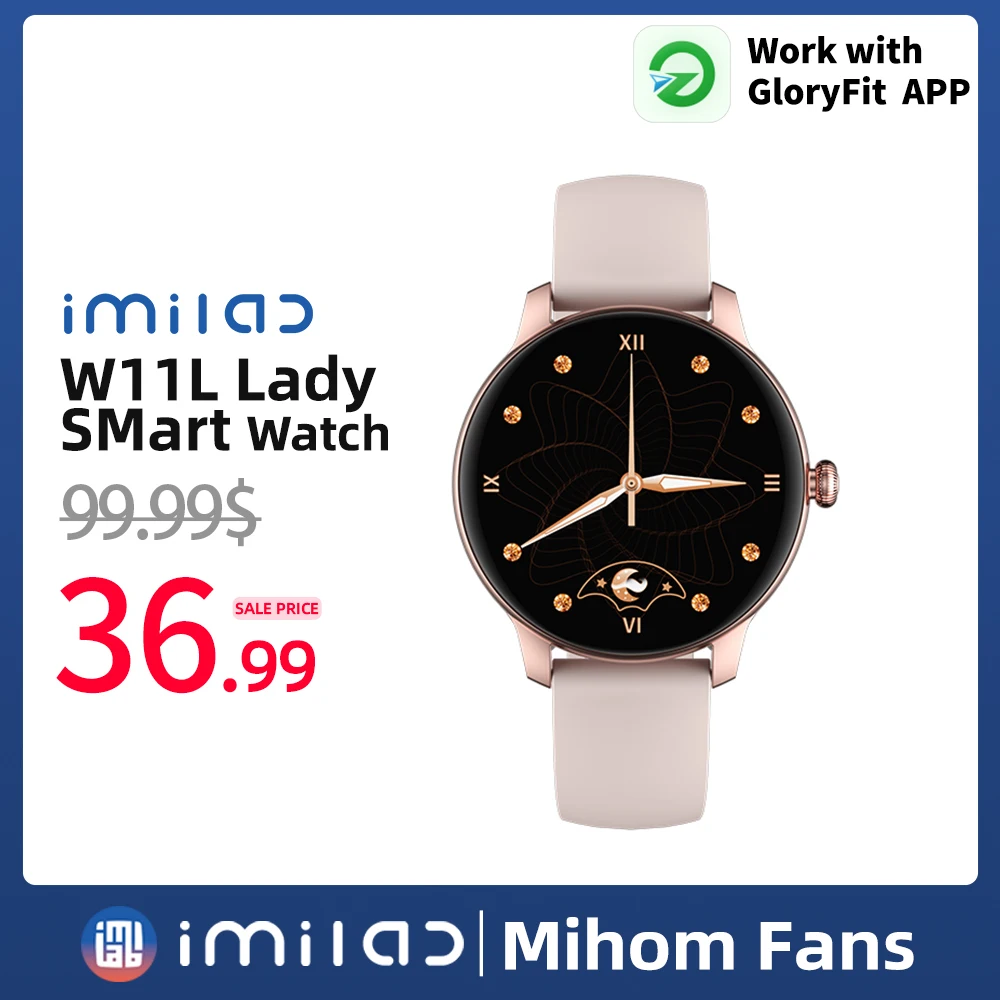 

Смарт-часы IMILAB W11L женские с пульсометром и шагомером