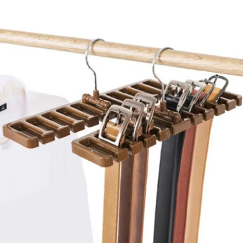 

Tie Belt Hanger Wardrobe Closet Belts Scarf Hanging Organizer Rotating 10 Card Slots Storage Holder Rack Hook Bedroom Home Items