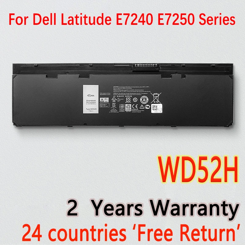 

Новый аккумулятор WD52H VFV59 7,4 в 45 Втч 52 Втч для ноутбука DELL Latitude E7240 E7250 Series W57CV 0W57CV GVD76