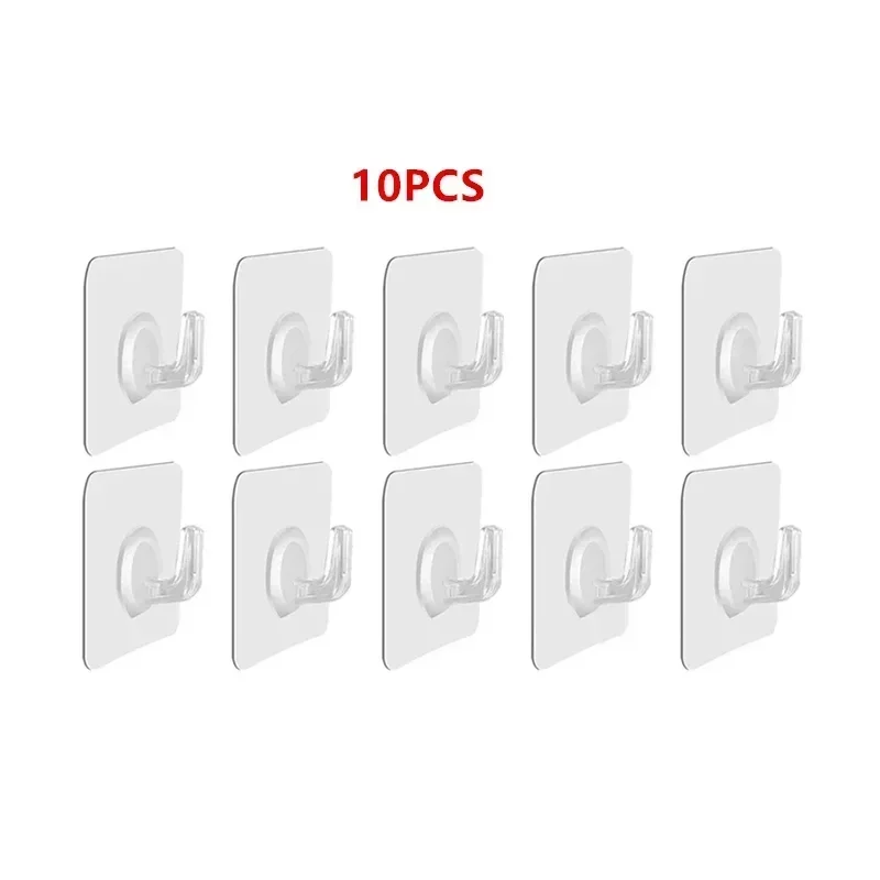 

Прозрачные самоклеящиеся крючки из ПВХ, набор из 10/20/30/40 штук