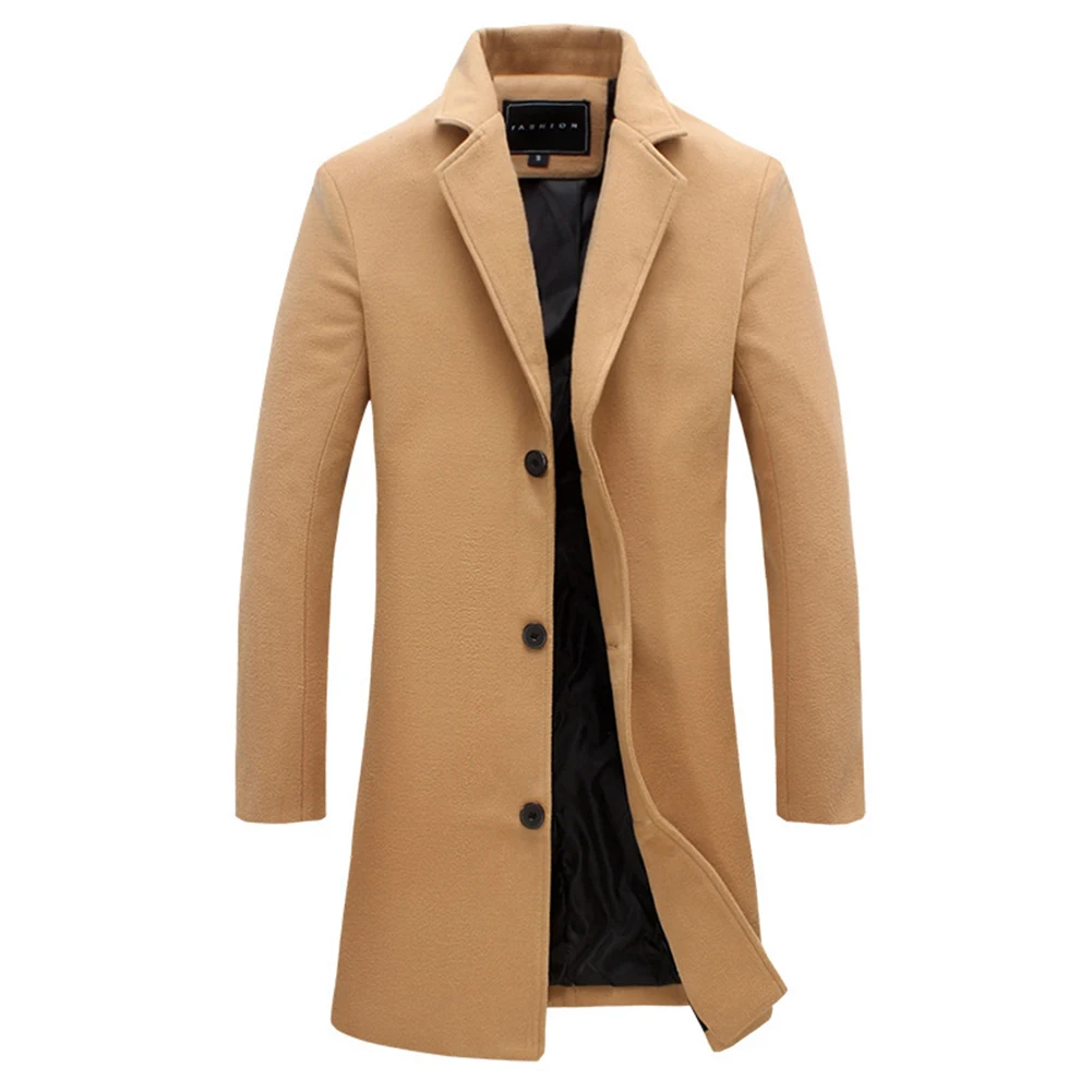 

Man Clothes Coat Fomal Office Jacket Long Sleeve Jacket Mens Winter Coat Outwear Overcoat Trench Coat Business