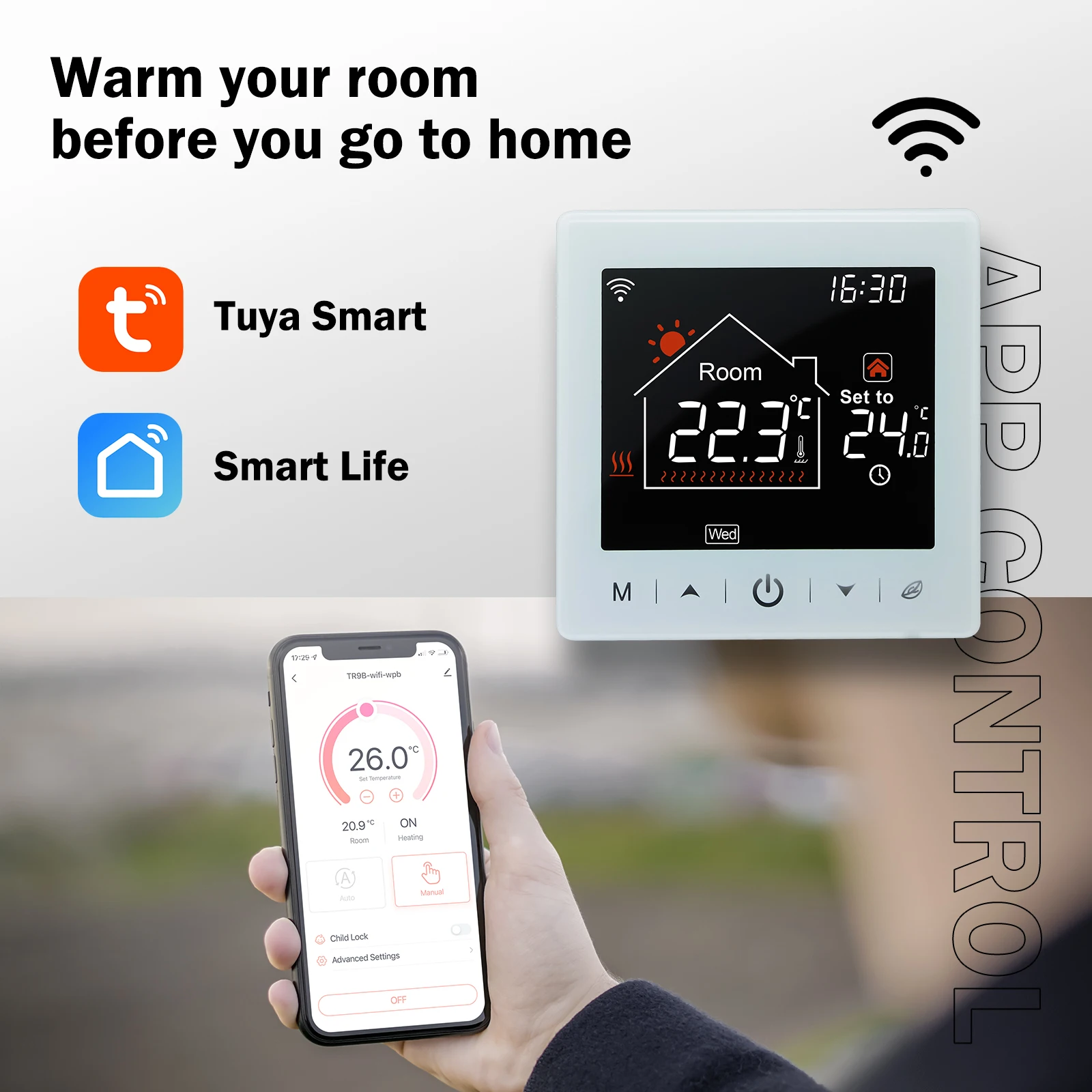 Beok Tuya Wi-Fi термостат для умного дома вода/Электрический пол Отопление теплый