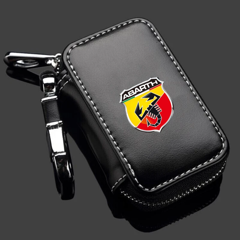 

Fashion Leather Key Bag Universal Key Case Car Keychain Key Wallet For Fiat Punto Abarth 500 Stilo Ducato Palio Bravo Doblo