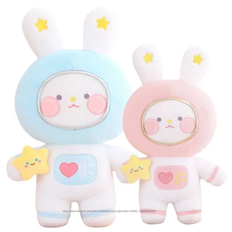 

Cartoon Cute Space Rabbit Plush Toy Kawaii Stuffed Animals Bunny Astronaut Plushies Doll Anime Soft Kids Toys for Girls Gifts
