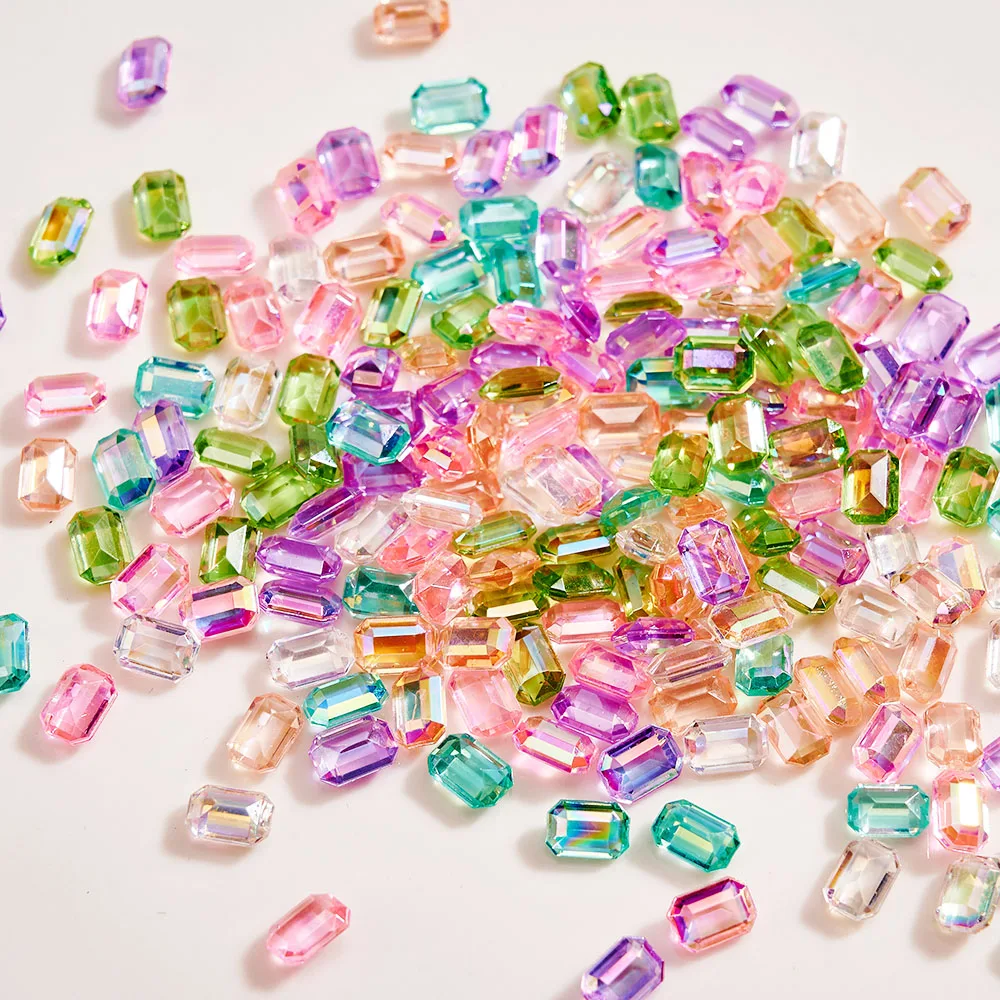 

50pcs Rock Sugar Nail Art Decorations 3D Crystal Candy Dream Kawaii Nail Charms DIY Kawaii Rock Sugar Sweet Manicure Accessories