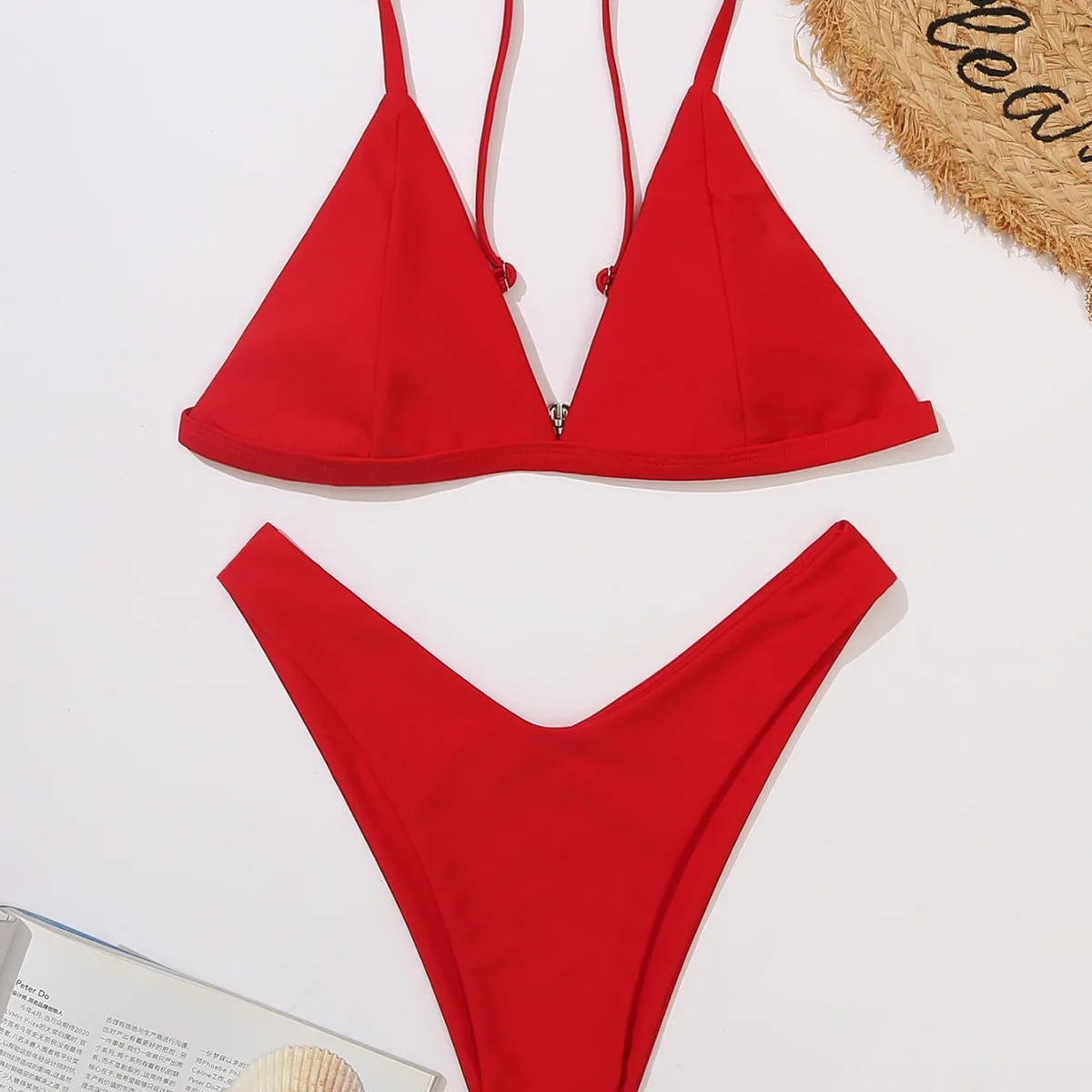 Roupas Feminina с открытой спиной и сексуальное бикини 2025 женский однотонный новый