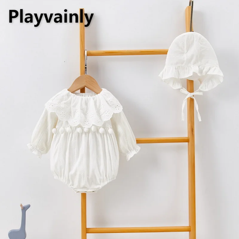 

Детское осеннее боди с кружевным воротником, из хлопка