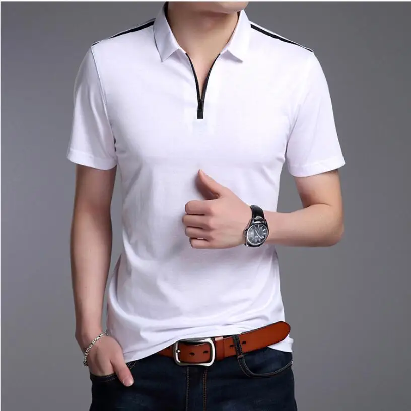

2019 New Fashion Brand Male Polo Shirt Printing Short-Sleeve Slim Fit Shirt Men Polo Shirts Casual Polo Homme