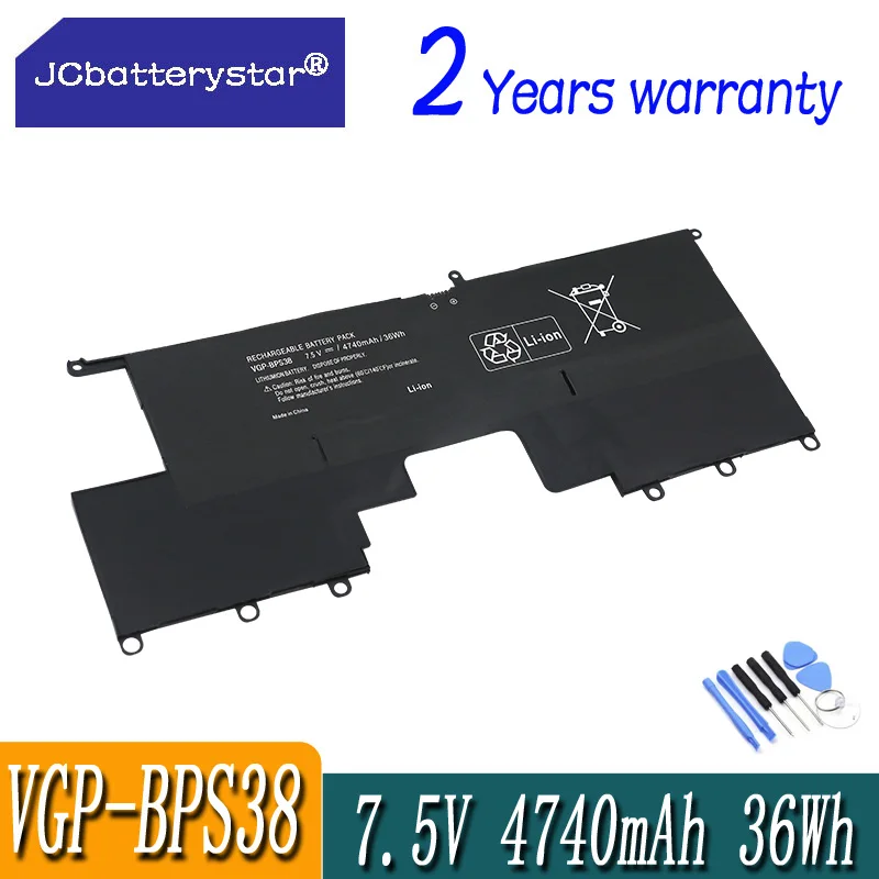 Аккумулятор JCLJF для ноутбука SONY VAIO PRO11 PRO13 SVP1321BPXB SVP13216PG SVP132A1CM SVP11217SCS BPS38 7 5 V 4740mAh