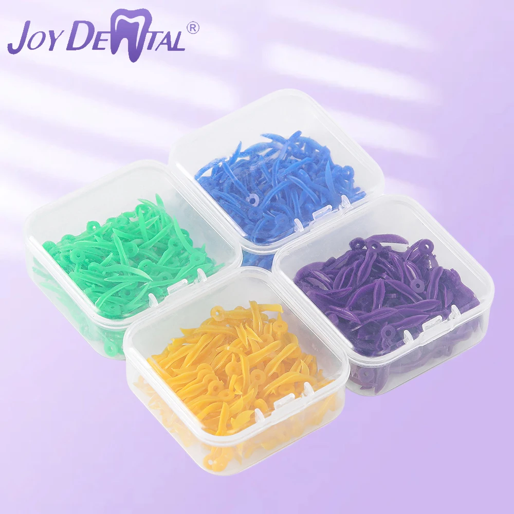 

100 Pcs/Box JOY DENTAL Disposable Teeth Gap Wedge with Hole Suitable for Different Inter-dental Spaces 4 Color Optional