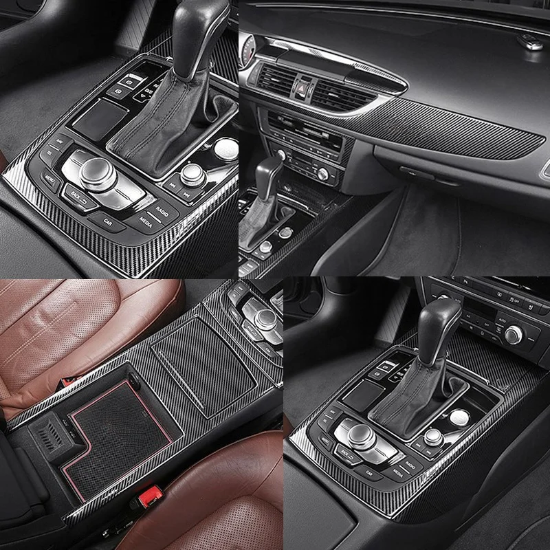 

A6 A6L car accessories interior modification center console decoration carbon fiber original accessories 2012-2018