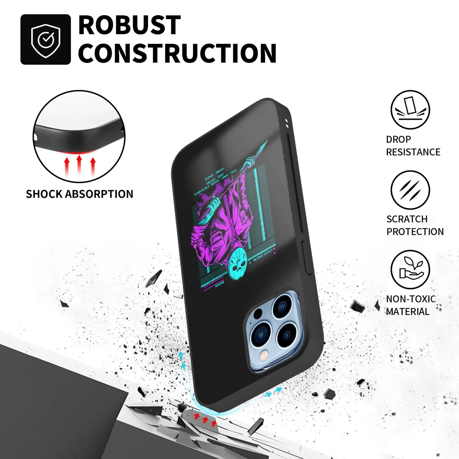 Чехол из закаленного стекла для iPhone 13 12 11 Mini Pro Max с изображением пятничного 13-го