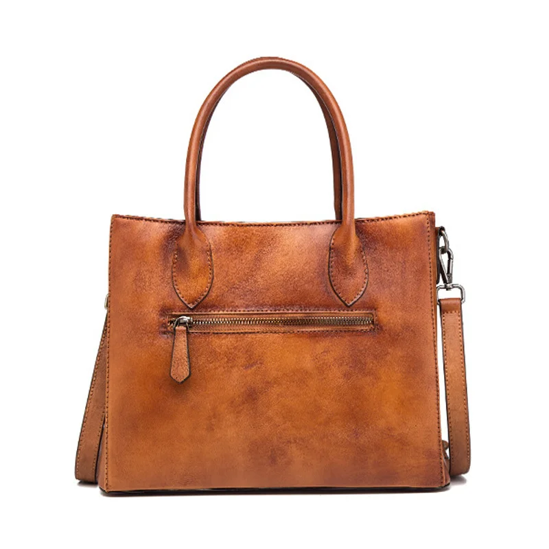 MOTAORA Retro Women Shoulder Bags Genuine Leather Handbags For Ladies Designer Luxury Handbag Hand Painted Women's Bag Woman