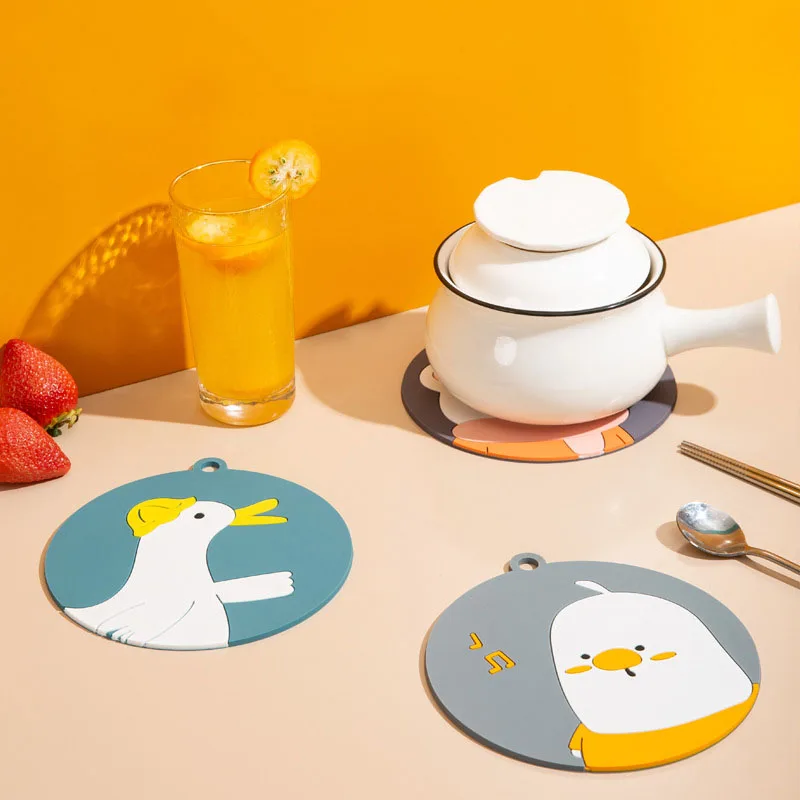 

Cartoon Animal Coaster Round Table Mat Heat Insulation Anti-scald Plate Pot Mats Non-slip Drink Cup Pads Dining Table Placemat