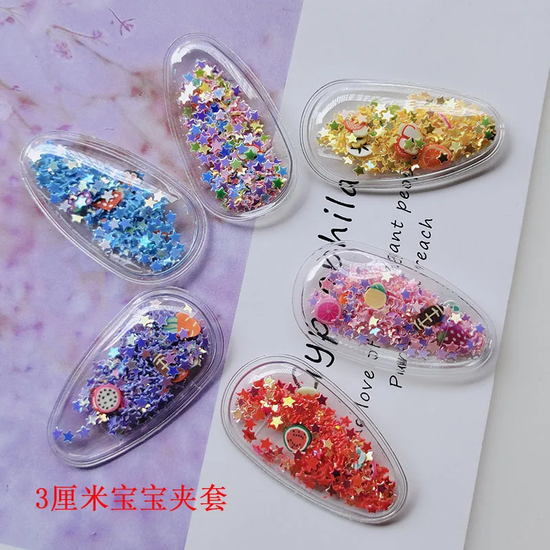 30 шт., патчи для волос с блестками, 3 см