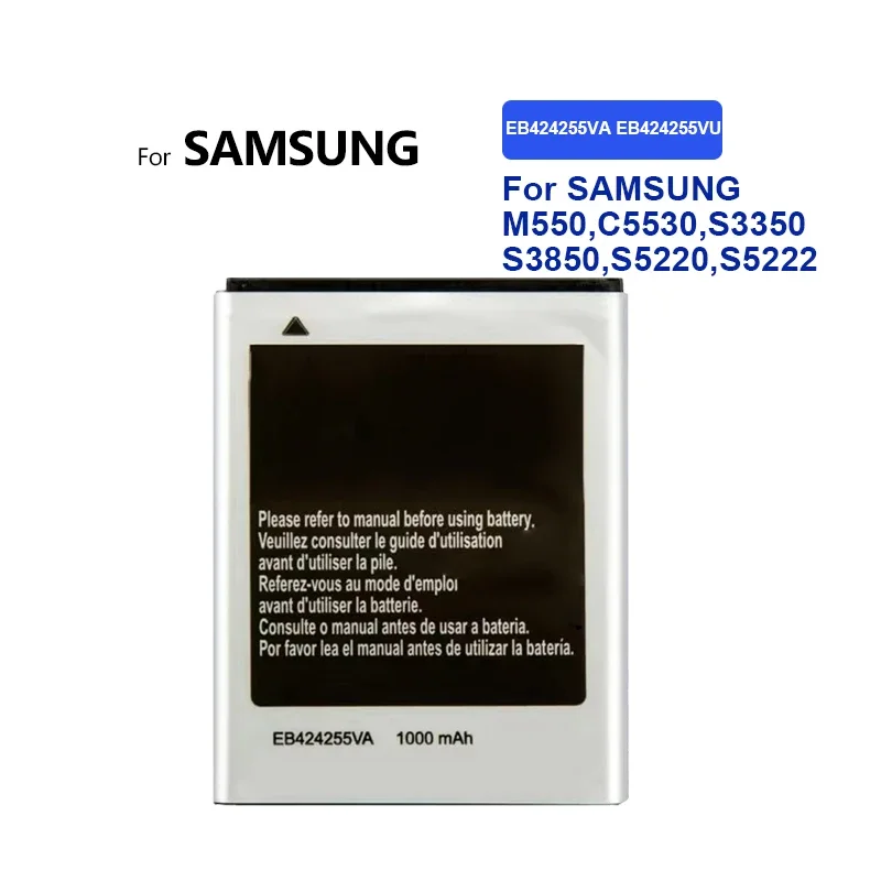 YKaiserin 1000 мАч Аккумулятор EB 424255 ВА VU для SAMSUNG M550 C5530 S3350 S3850 S5220 S5222 M630 R450 R380 R390 SCH-R560 R561