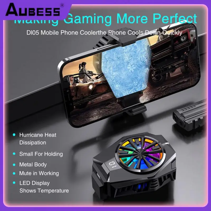

Silent Glare Fan Mobile Phone Radiator With Led Screen Fast Cooling Device Cooling Artifact Cooling Fans Gaming Phone Cooler