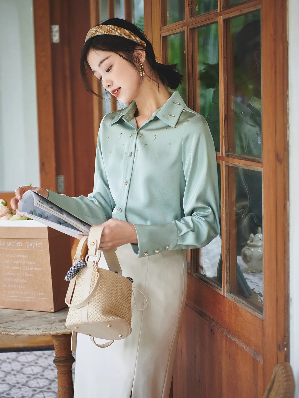 Осенние Роскошные зеленые атласные шелковые рубашки 8060 высококлассная рубашка с