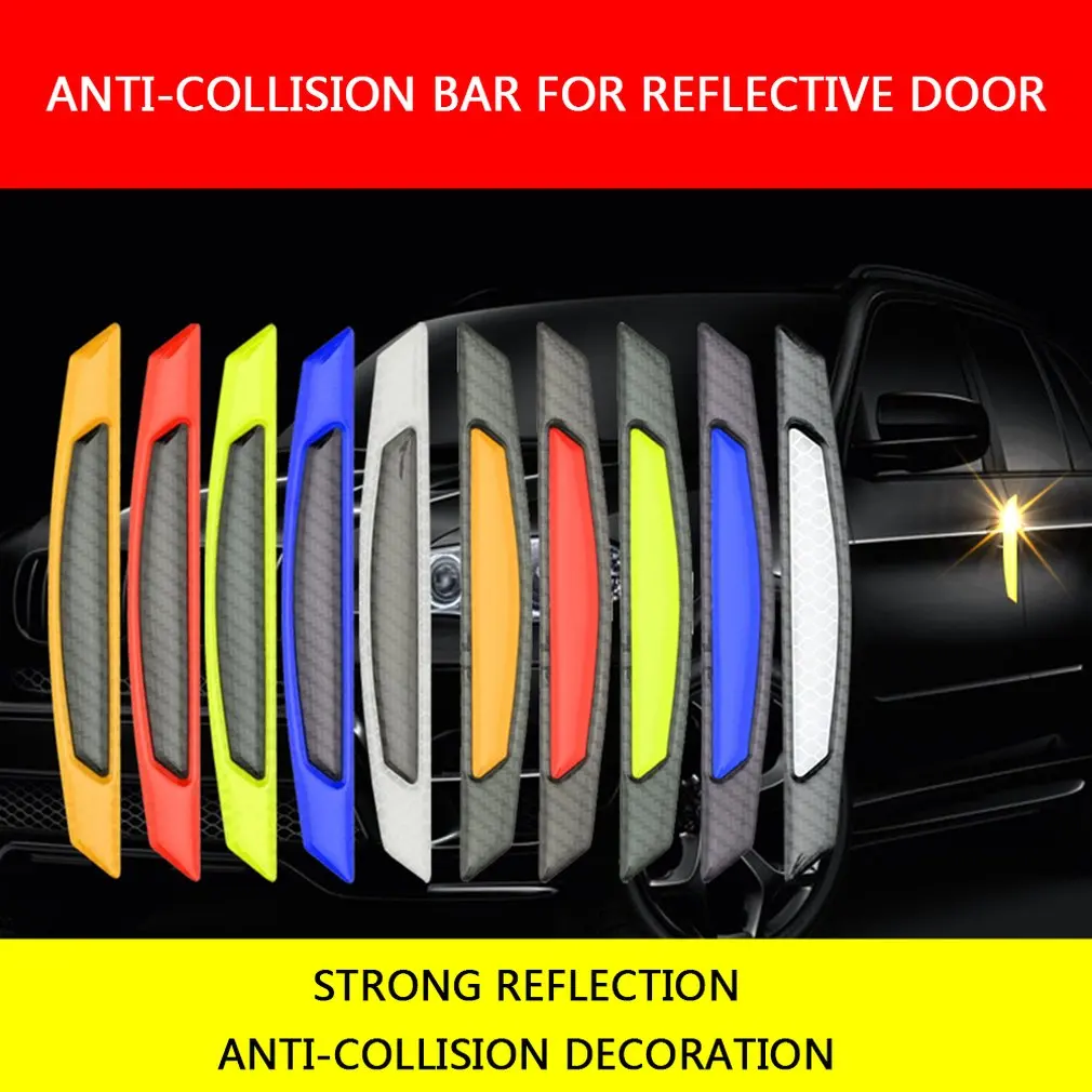

4Pcs/set Car Door Stickers Universal Safety Warning Mark OPEN High Reflective Tape Auto Exterior Motorcycle Bike Helmet Sticker