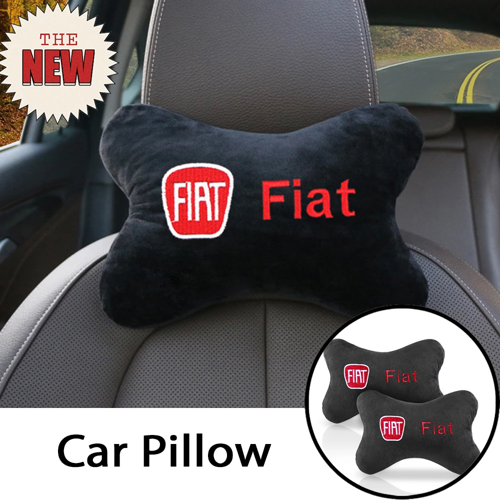 

New Car Seat Neck Pillows Head Rest Cushion Support Auto Backrest Soft Pillow For Fiat Panda Bravo Punto Linea Croma 500 595
