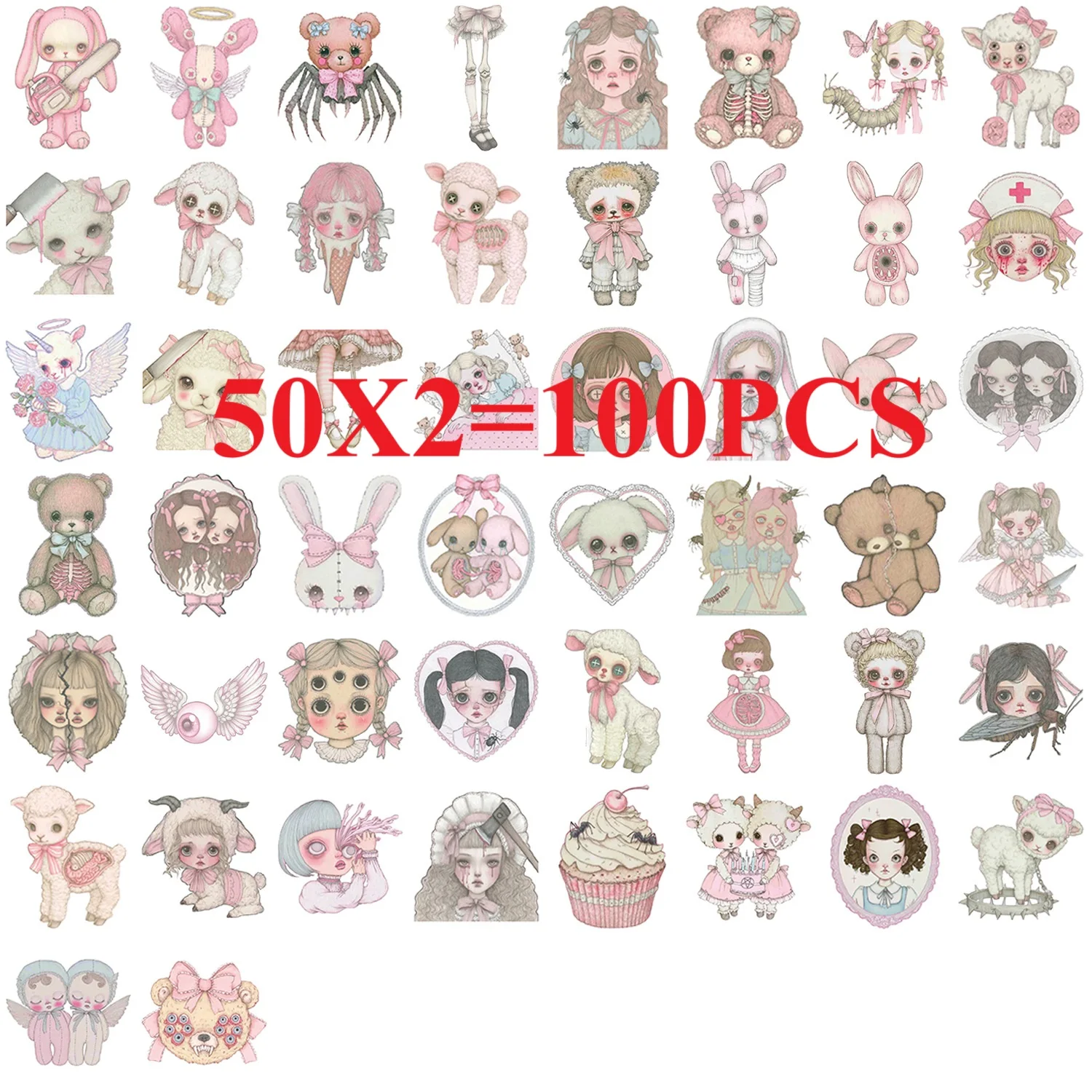 

Розовые мультяшные граффити стикеры для гитары